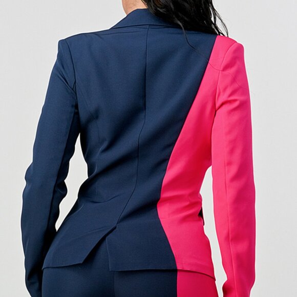 Executive Two Tone Buttoned Blazer (Blazer Only) - Picture 4 of 4
